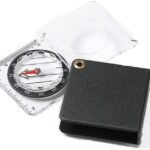 Orienteering CompassHiking Backpacking Compass Folding Map Compass with Magnifier, MM and INCH Ruler Portable Navigation Survival Tool Gift for Walking Camping Mountaineering
