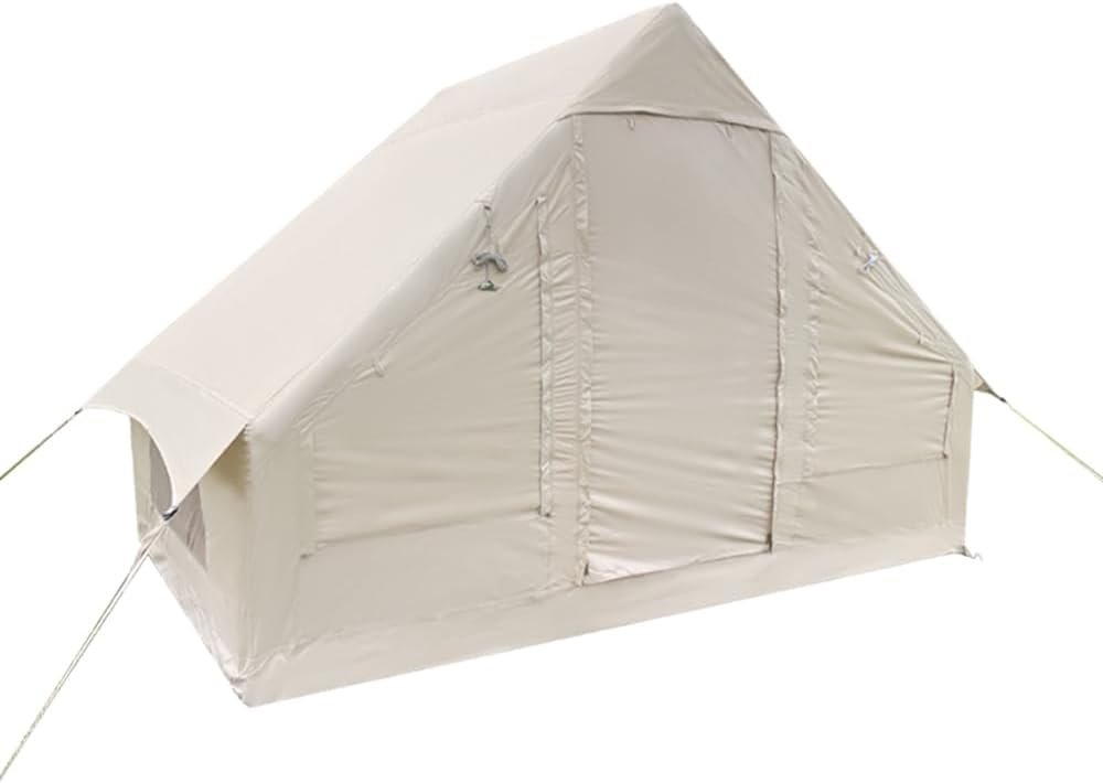 41NR6DP8H6L._AC_SL1000_.jpg Inflatable Camping Tent with Pump, Easy Setup 4 Season Glamping Tent with High Performance Inflatable Structure, 4-6 Persons Waterproof Windproof Outdoor Self-Supporting Air Tent - Image 1