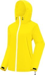 Rain Jacket Women Waterproof Lightweight Raincoat Lined Outdoor Hooded Windbreaker