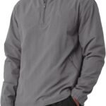 Men's Casual Quarter Zip Pullover Golf Windbreakers Athletic Lightweight Jacket Hiking Running Sweatshirt with Pockets