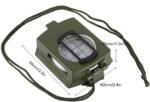 Military Compass with Carrying Bag,Compass Hiking Survival,Hiking Compass for Survival with Lensatic,Waterproof Impact Resistant Hand Held Compasses for Hiking,Camping,Navigation Survival - Image 2