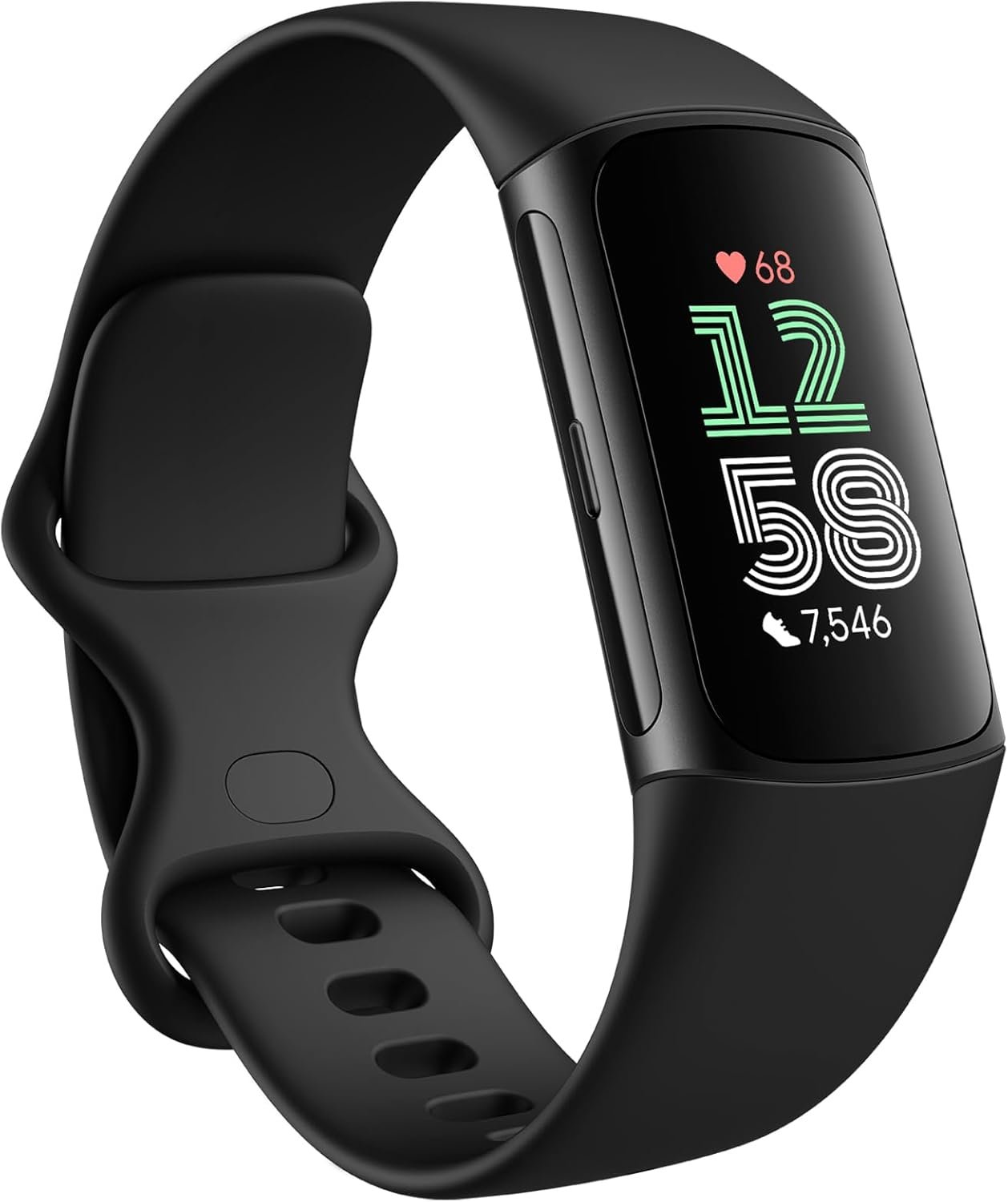 61ZtqtvoD2L._AC_SL1500_.jpg Fitness Tracker with apps, Heart Rate on Exercise Equipment, 6-Months Premium Membership Included, GPS, Health Tools and More, Obsidian/Black, One Size (S & L Bands Included) - Image 1