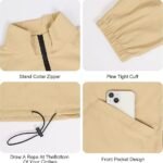 Men's Golf Quarter Zip Pullover with Zipper Pockets Track Jackets Lightweight Windbreaker Hiking Sweatshirt - Image 2