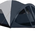 6 Person Dome Tent w/ Removable Rain Fly and Screen Room, Water Resistant - Navy/Gray