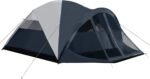 6 Person Dome Tent w/ Removable Rain Fly and Screen Room, Water Resistant - Navy/Gray
