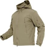 Men's Tactical Jacket Winter Snow Ski Jacket Water Resistant Softshell Fleece Lined Winter Coats Multi-Pockets