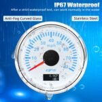52mm 2-1/6"  Speedometer Boat  Speedometer Odometer Car 80 Color Waterproof Marine Digital  Gauge 9-32V(White) - Image 2