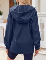 Women Waterproof Rain Jacket With Hood - Lightweight Windbreaker Raincoat With Pockets for Outdoor - Image 2