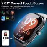 Smart Watch for Men(Answer/Make Call), 2.01" Smartwatch with Heart Rate/Sleep Monitor, Fitness Tracker with 120+ Sports Modes  Waterproof Fitness Watch for  iOS - Image 2