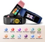 Fitness Tracker with Step Counter/Calories/Stopwatch, Activity Tracker with Heart Rate Monitor, , Health Tracker with Sleep Tracker, Smartwatch, Pedometer Watch for Women Men Kids - Image 2