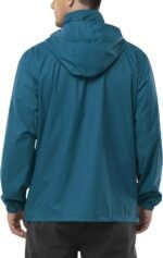 Men's Rain Jacket Waterproof Lightweight Packable Rain Shell Raincoat with Hood for Golf Hiking Travel - Image 2