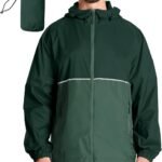Men's Rain Jacket Windbreaker Packable,Lightweight Golf Rain Coat Inner Pocket for Camping Hiking Cycling