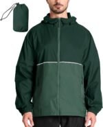 Men's Rain Jacket Windbreaker Packable,Lightweight Golf Rain Coat Inner Pocket for Camping Hiking Cycling