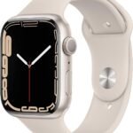 (GPS, 45mm) Starlight Aluminum Case with Starlight Sport Band, Regular (Renewed)
