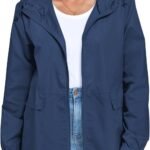 Women Lightweight Raincoat Waterproof Packable Outdoor Windproof Hooded Active Rain Jacket