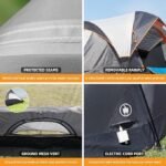 Tent for Family Camping Quick Setup, Instant Pop Up Dome Tents Outdoor 2-3 Person / 6 Person, with Water-Resistant Rainfly and Mesh Roofs & Door & Windows - Image 2