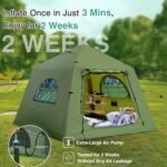 Upgraded 100% Waterproof Inflatable Camping Tent, Large Blow-Up Air Tent, No Assembly Needed Luxury Glamping House, Oxford Fabric - Image 2