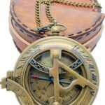 Brass Sundial Compass, Handcrafted Vintage Sundial Compass, Antique Steampunk Accessory for Touring, Hiking, Camping,Gift Idea for Loved Ones