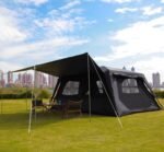 Extra Large Tent 12 Person,Awning Family Cabin Tents,2 Rooms,3 Doors and 3 Windows with Mesh,Straight Wall,Waterproof,Double Layer,Big Tent for Outdoor,Picnic,Camping,Family Gathering - Image 2